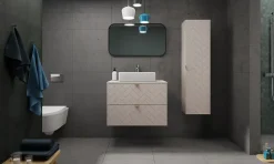 Plan de travail pour meuble de salle de bain VENA FLOW cachemire mat 80 cm