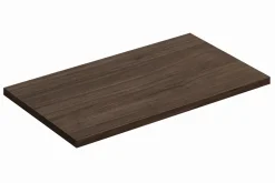 Plan de travail pour meuble de salle de bain TERRA VILLA coloris noyer foncé 80 cm