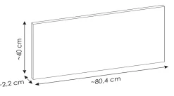 Plan de travail pour meuble de salle de bain LINE REED GREEN vert SAUGE 80 CM