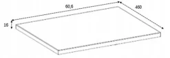Plan de travail pour meuble de salle de bain VENA FLOW cachemire mat 60 cm