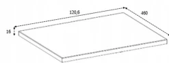 Plan de travail pour meuble de salle de bain SIMPLE en chêne clair 120 cm