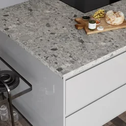 Plan de travail stratifié décor ceppo gris GoodHome Berberis L.300 x Ép.3,8 cm