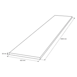 Plan de travail stratifié décor fusion granit GoodHome Berberis L.300 x Ép.3,8 cm