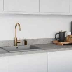 Plan de travail stratifié décor fusion granit GoodHome Berberis L.300 x Ép.3,8 cm