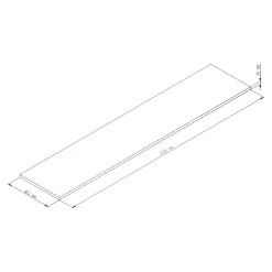 Plan de travail stratifié aspect bois pâle GoodHome Berberis L.300 x Ép.3,8 cm