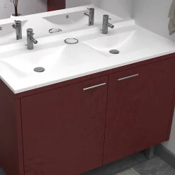 Plan double vasque en résine de synthèse RESIPLAN - 120 cm