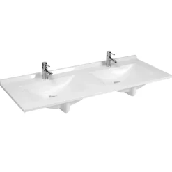 Plan double vasque en résine de synthèse RESIPLAN - 140 cm