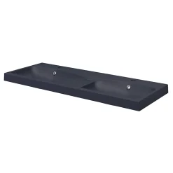 Plan double vasque noir GoodHome Mila 120 cm