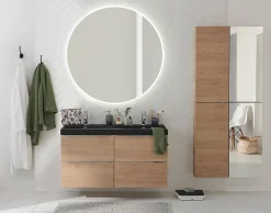 Plan double vasque noir GoodHome Mila 120 cm