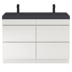 Plan double vasque noir GoodHome Mila 120 cm