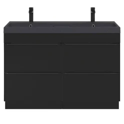 Plan double vasque noir GoodHome Mila 120 cm