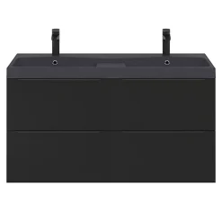 Plan double vasque noir GoodHome Mila 120 cm