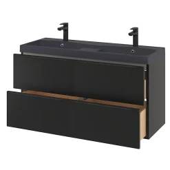 Plan double vasque noir GoodHome Mila 120 cm