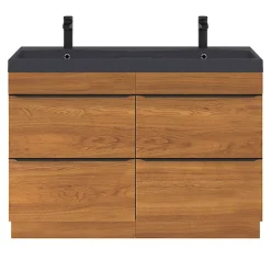 Plan double vasque noir GoodHome Mila 120 cm