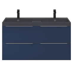 Plan double vasque noir GoodHome Mila 120 cm