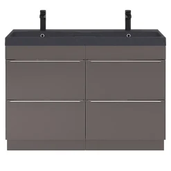 Plan double vasque noir GoodHome Mila 120 cm