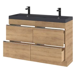 Plan double vasque noir GoodHome Mila 120 cm