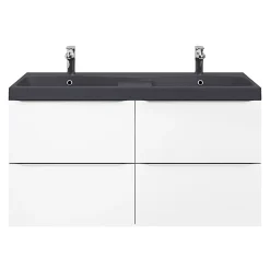 Plan double vasque noir GoodHome Mila 120 cm