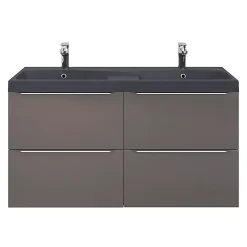 Plan double vasque noir GoodHome Mila 120 cm