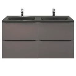 Plan double vasque noir GoodHome Nira 120 cm