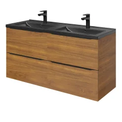 Plan double vasque noir GoodHome Nira 120 cm