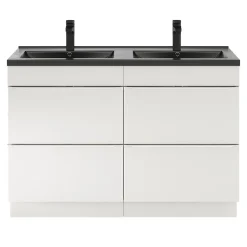 Plan double vasque noir GoodHome Nira 120 cm