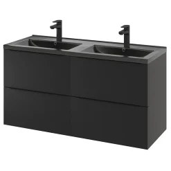 Plan double vasque noir GoodHome Nira 120 cm