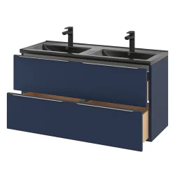 Plan double vasque noir GoodHome Nira 120 cm