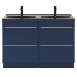 Plan double vasque noir GoodHome Nira 120 cm