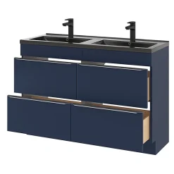 Plan double vasque noir GoodHome Nira 120 cm