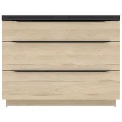 Plan double vasque noir mat en résine l.120 cm, Pamili