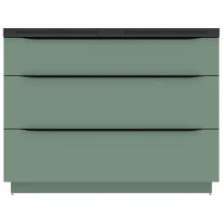 Plan double vasque noir mat en résine l.120 cm, Pamili