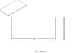 Plan Naturel Stilla 90x2,5x46 cm blanc (STILLAF09002)
