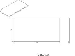 Plan Naturel Stilla 90x2,5x46 cm marron (STILLAF09001)