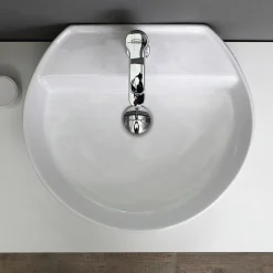 Plan Pour Lavabo À Poser 60X50 Cm Blanc Brossé - Valentina