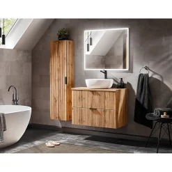 Plan pour meuble sous vasque NOXERA 80 cm Coloris chene wotan À poser