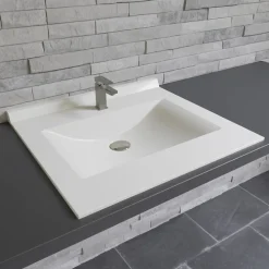 Plan simple vasque en résine de synthèse RESIPLAN - 60 cm