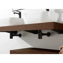 Plan suspendu pour vasque TOP noyer 120 x 46 cm
