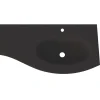 Plan vasque à droite verre noir Vague 104 cm
