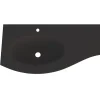 Plan vasque à gauche verre noir Vague 104 cm
