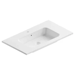 Plan vasque blanc en céramique l.90 cm, Pura+