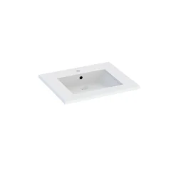 Plan vasque blanc en résine l.60 cm, Calao