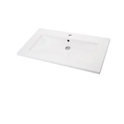Plan vasque blanc en résine l.90 cm, Calao