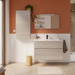 Plan vasque blanc en résine l.90 cm, Calao