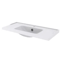 Plan vasque blanc GoodHome Lana 100 cm