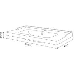 Plan vasque blanc GoodHome Lana 80 cm