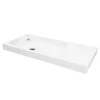 Plan vasque blanc satin en résine l.80,4 x P.36,2 cm, GoodHome Maza