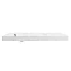 Plan vasque blanc satin en résine l.80,4 x P.36,2 cm, GoodHome Maza