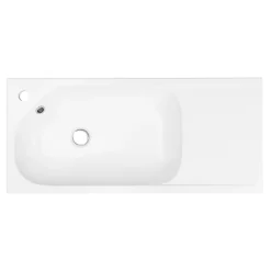 Plan vasque blanc satin en résine l.80,4 x P.36,2 cm, GoodHome Maza