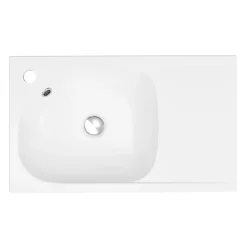 Plan vasque blanc satin en résine l.60,4 x P.36,2 cm, GoodHome Maza